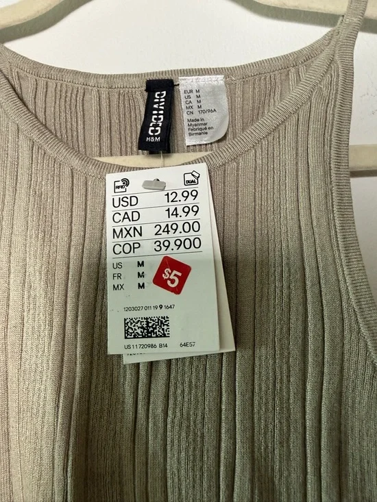 H&M Ribbed Tank Tops - Black and Taupe - Picture 3 of 3